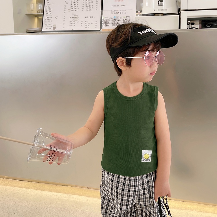 Áo ba lỗ sát nách bé trai thun cotton trơn nhiều màu co giãn thoáng mát Magickids Quần áo trẻ em mùa hè AO22021