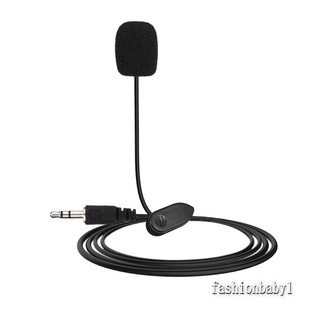 New 3.5mm Mini Studio Speech Mic Microphone W/ Clip For PC Desktop Notebook
