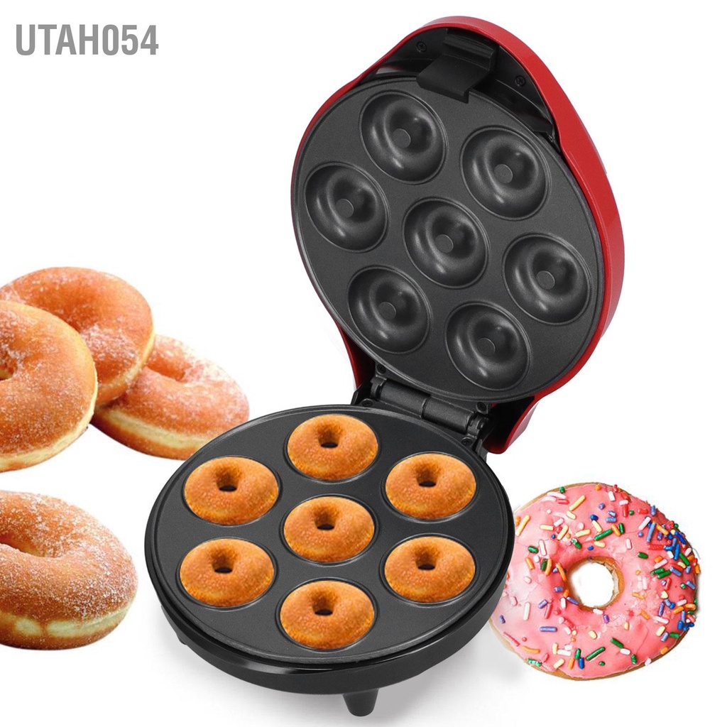 Utah054 1200W 7 lỗ Máy làm bánh rán hai mặt ăn sáng sưởi ấm cho nhà bếp gia đình Sử dụng EU Cắm 220‑240V