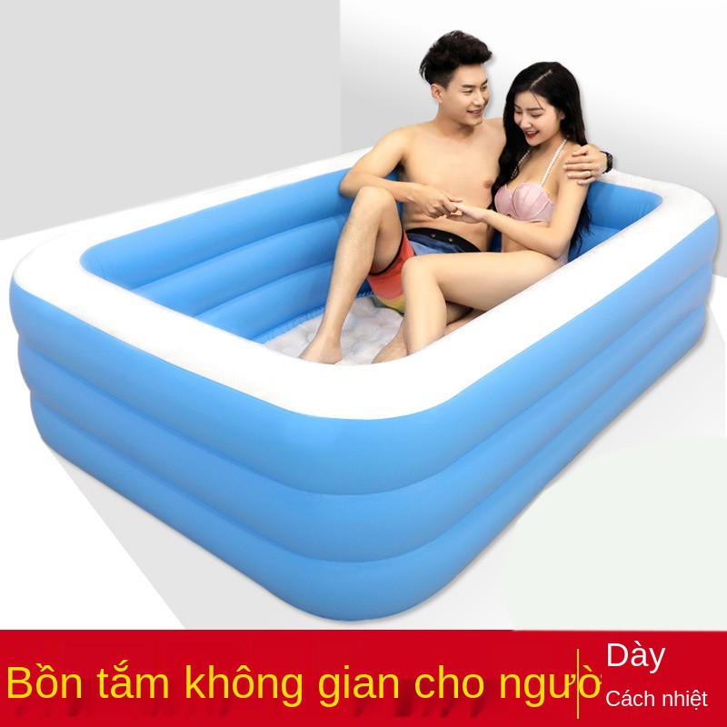 Đôi người lớn quá khổ hồ bơi trẻ em cặp đôi bồn tắm bơm hơi cho trẻ em bồn tắm gấp bồn tắm bể bơi