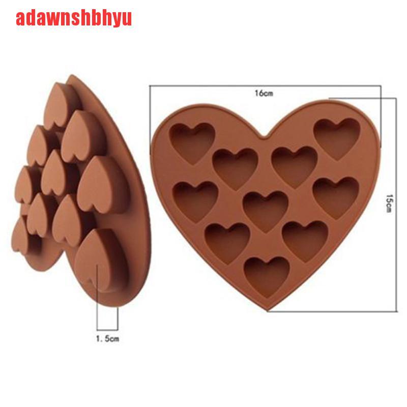 Khuôn Silicone Làm Bánh / Xà Phòng / Sô Cô La Hình Trái Tim DIY