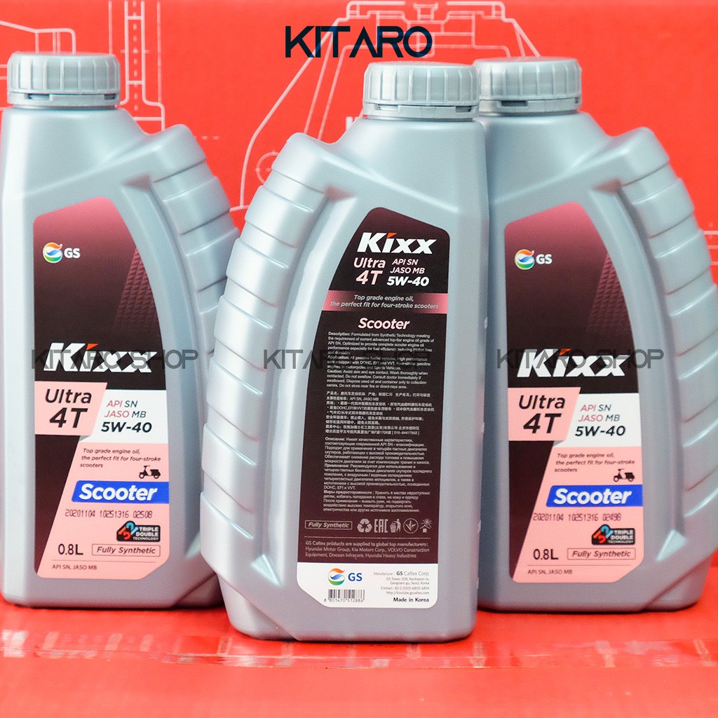 Nhớt Kixx Ultra 4T Scooter 5W40 800ml Full Tổng Hợp Dành Cho Xe Tay Ga