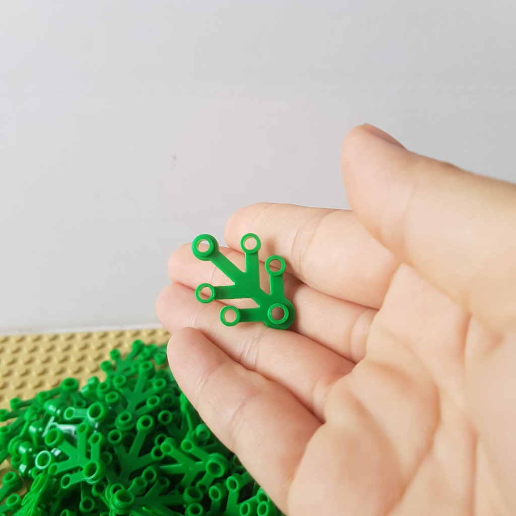 Đồ chơi lắp ráp, phụ kiện MOC, combo 15 lá cây 5 nhánh