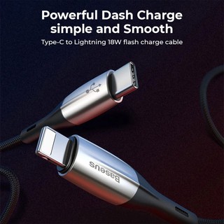 Cáp Sạc Nhanh Baseus Horizontal PD Flash Charge Data Cable Type-C To Lightning 18W Dùng Cho iPhone, iPad
