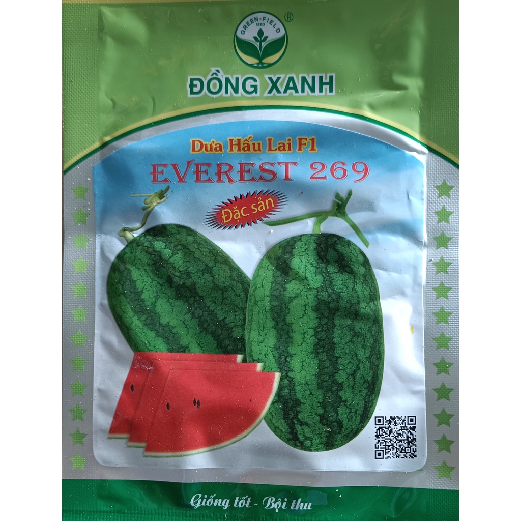 HẠT GIỐNG : DƯA HẤU LAI F1 269 - ĐỒNG XANH -KL: 20G