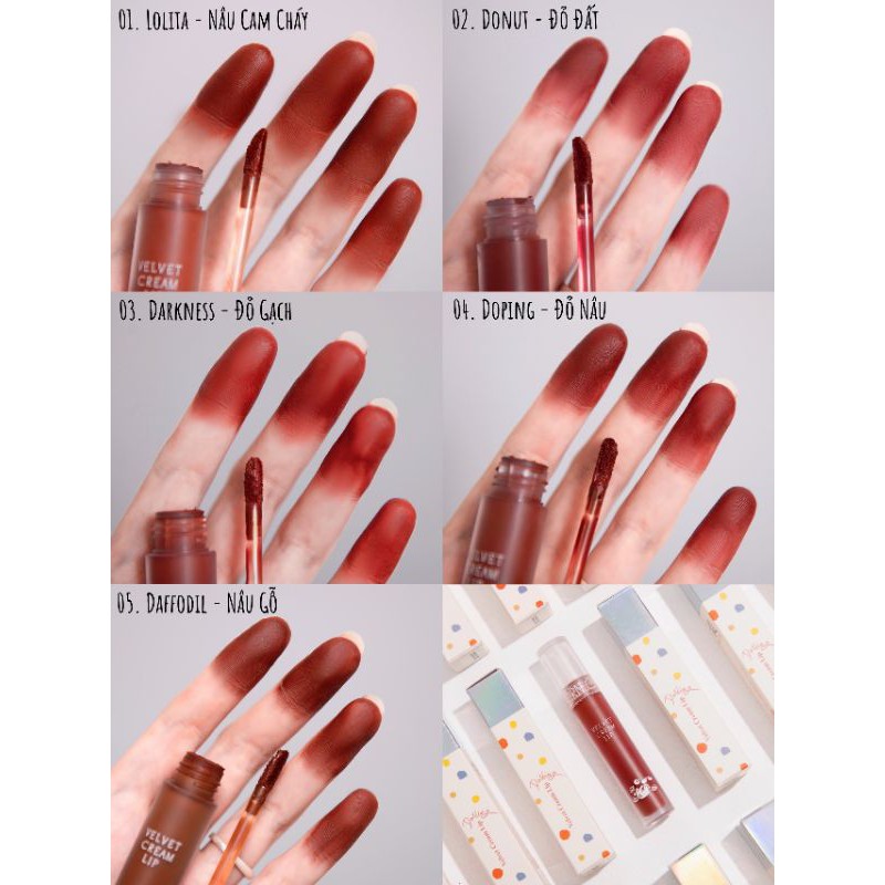 SON KEM DARLING VELVET CREAM LIP | UNICORN CASTLE | BigBuy360 - bigbuy360.vn