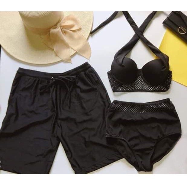 Bikini Cặp Ren Bụng Đen, Bikini Đi Biển Đẹp