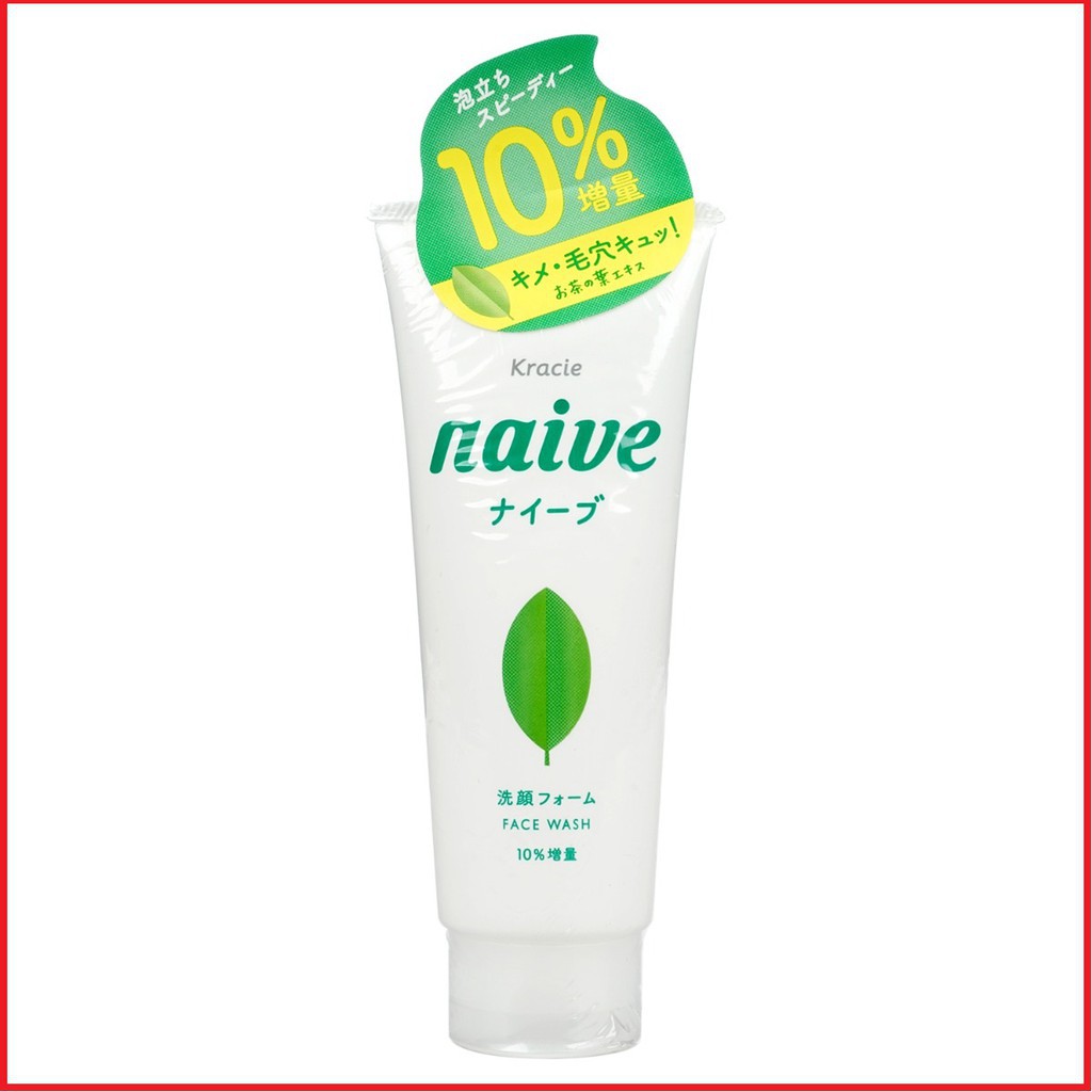 [Giá tốt] Sữa rửa mặt trà xanh Naive 143g chính hãng Nhật Bản - Chính hãng