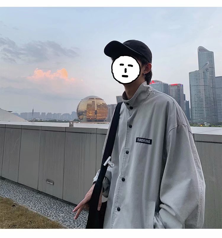 Áo Khoác Bóng Chày Tf1 Hai Mặt Chống Gió Dáng Rộng Thời Trang Xuân Thu Cho Nam