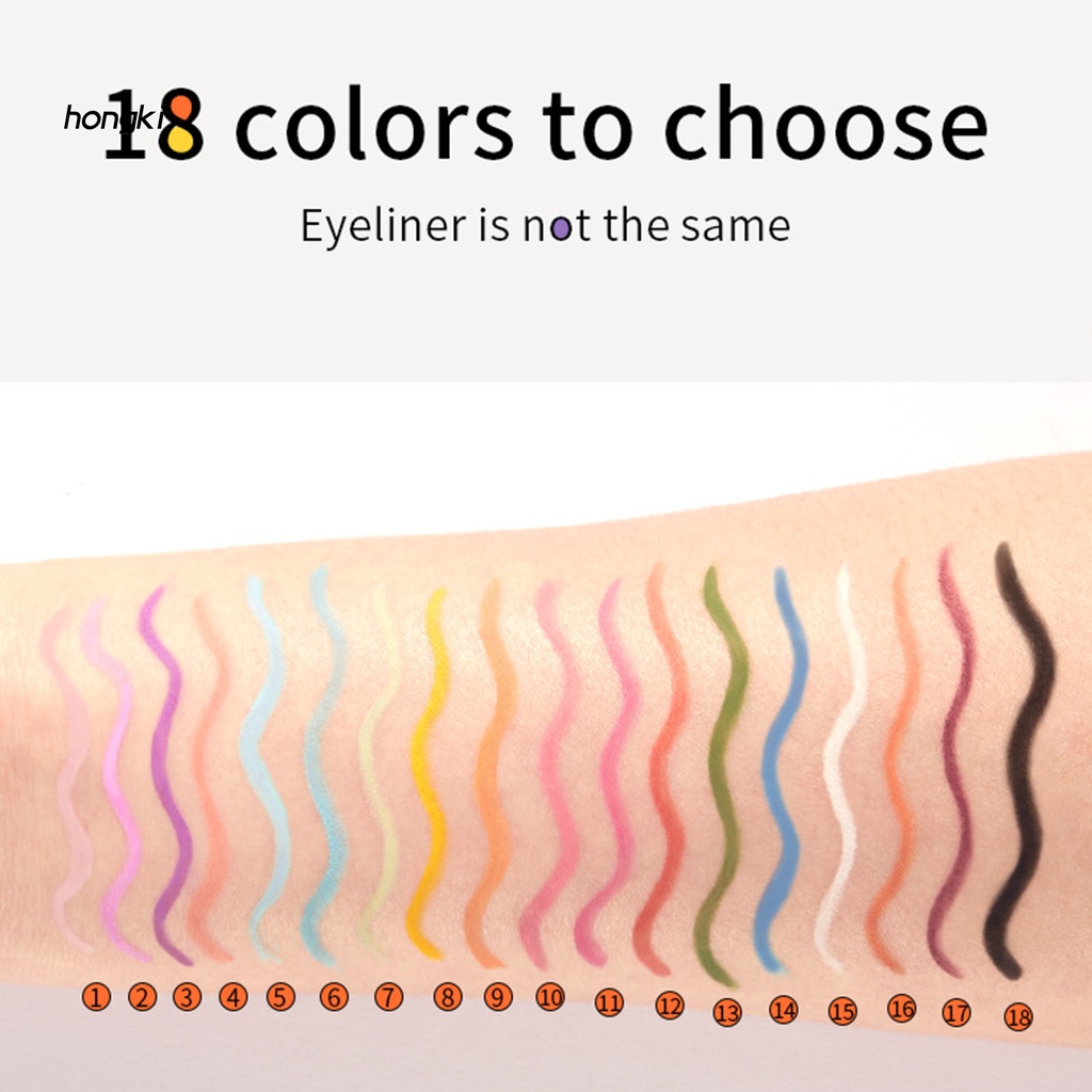 Bút kẻ mắt 18 màu sắc tùy chọn thiết kế vỏ trong suốt tiện dụng
 | BigBuy360 - bigbuy360.vn