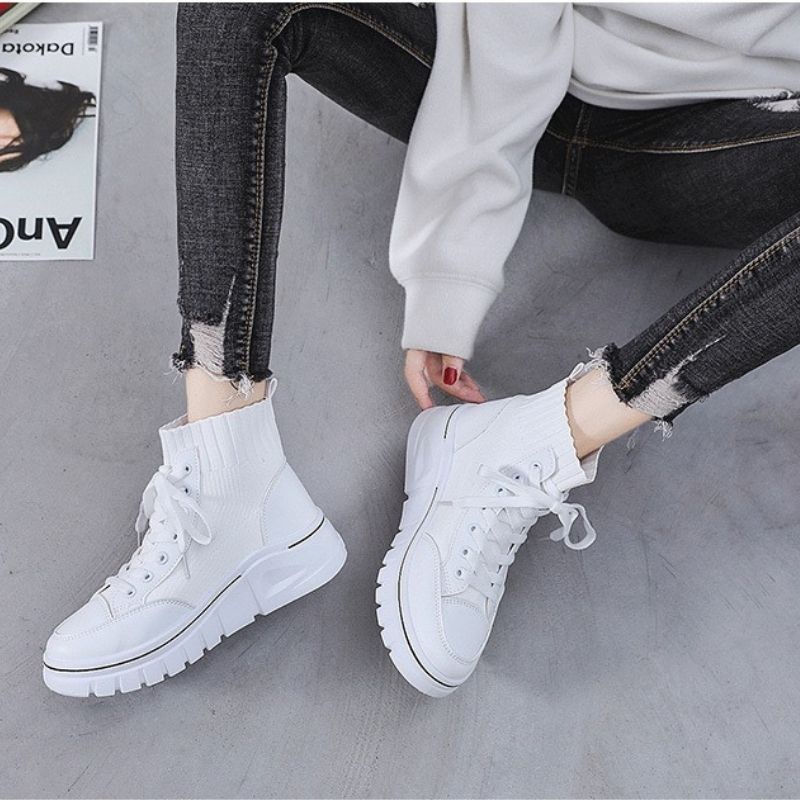 Giày Bốt Nữ BN48,Giày boot Martin Hàng Đẹp Thiết Kế Mới Lạ Tăng Chiều Cao Thời Trang,Phong Cách Châu Âu và Mỹ