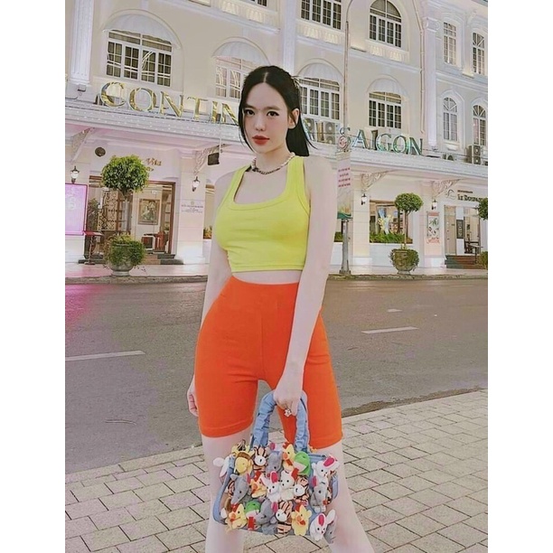 ÁO THUN BA LỖ THỂ THAO DÁNG NGẮN NHIỀU MÀU MS70019