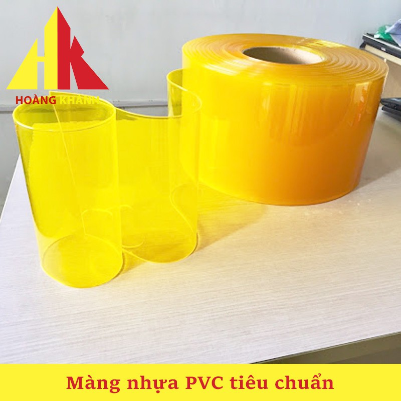 Cuộn nhựa PVC tiêu chuẩn HOANG KHANH PRODUCT - Bản rộng 20cm Chiều dài 50m - Rèm ngăn lạnh điều hòa, Rèm nhựa trong suốt