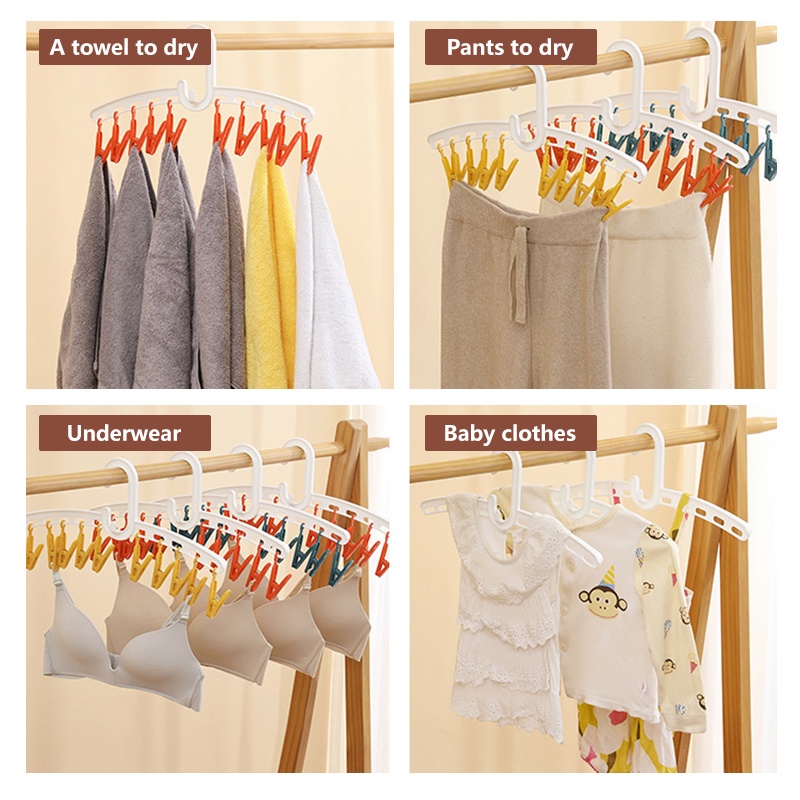 Móc Treo Phơi Vớ 10 Đầu Kẹp Tiện Lợi