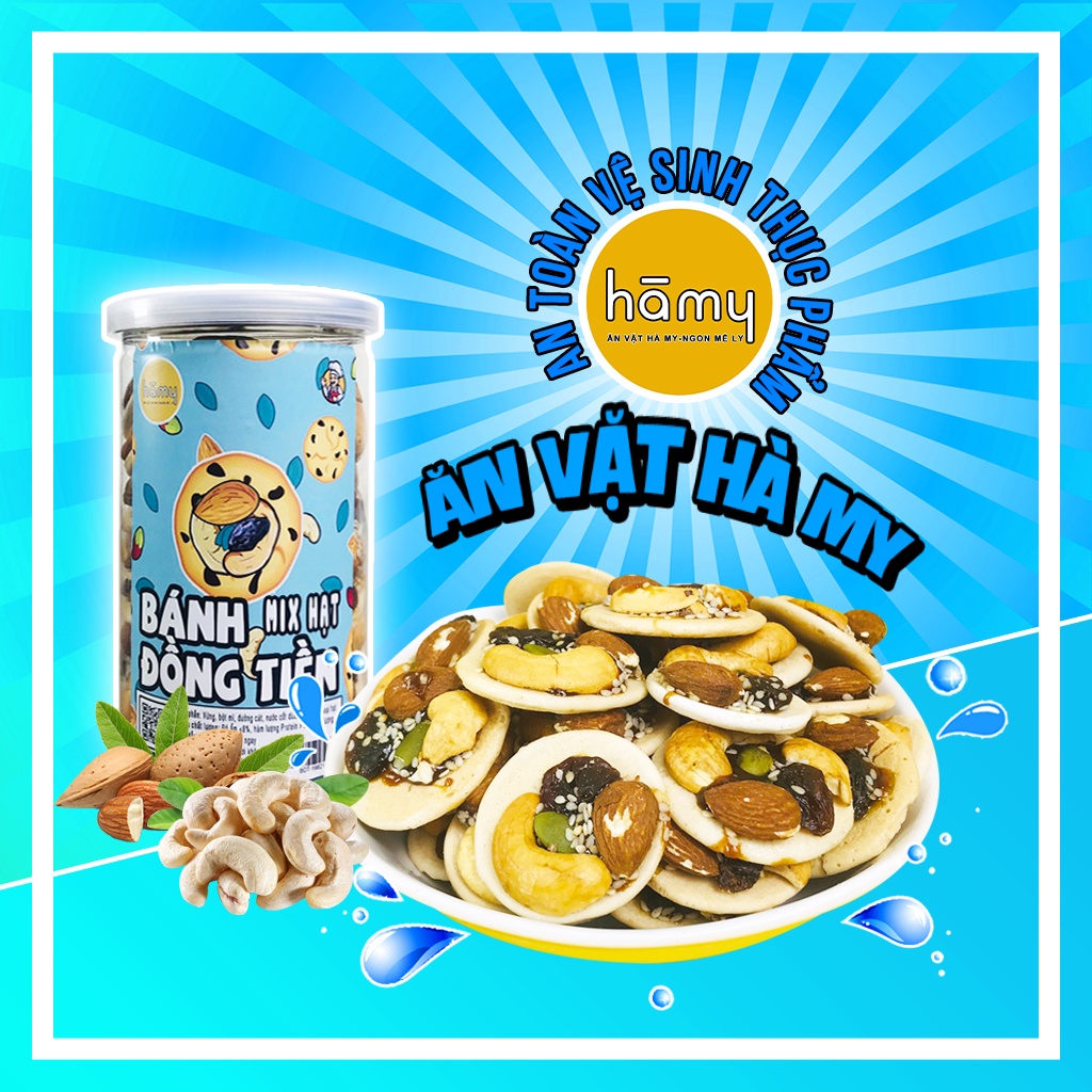 Bánh quy mix hạt hũ 300g đồ ăn vặt Hà My