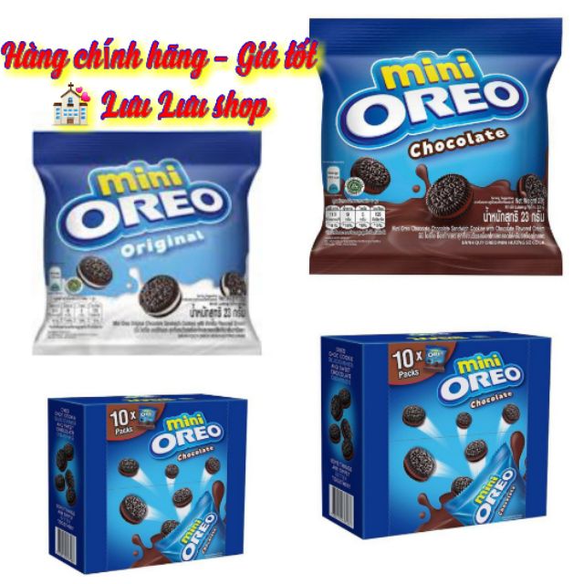 Bánh oreo mini nhân vani/ socola gói 20,4 gr