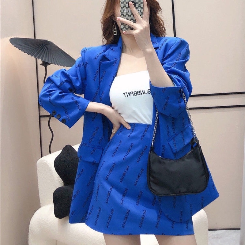 Set đồ Áo Blazer + chân váy nữ phong cách hàn quốc mẫu mới mã TT02 | BigBuy360 - bigbuy360.vn