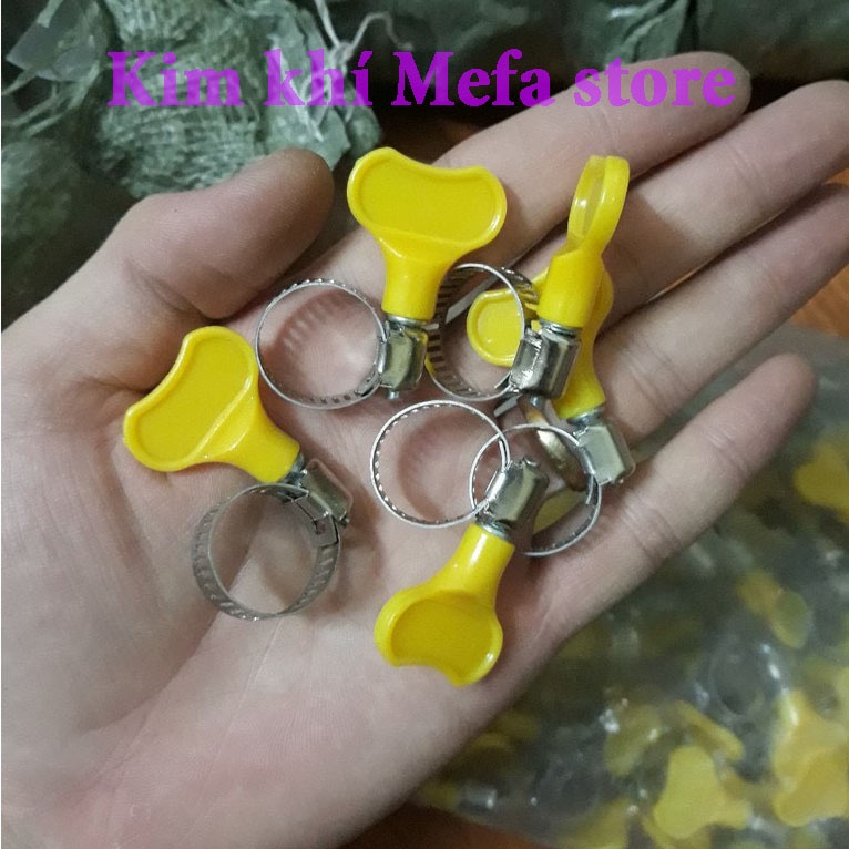 Đai siết cổ dê inox có tay vặn nhựa 6-32 mm - Quai nhê inox siết ống nhanh chóng chắc chắn