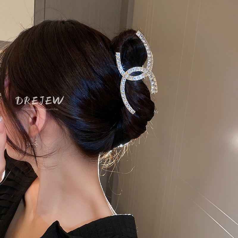 DREJEW Kẹp tóc đính ngọc trai và kim cương giả sang trọng phong cách Hàn Quốc