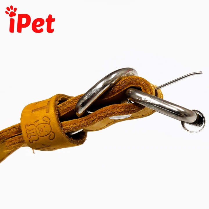 Vòng Cổ Bằng Da Bò 100% Cho Chó Từ 5-15kg - iPet Shop