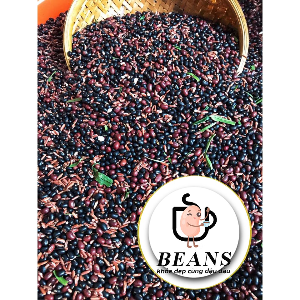 Trà gạo lứt, đậu đen xanh lòng, đậu đỏ rang organic BEANS - 500g