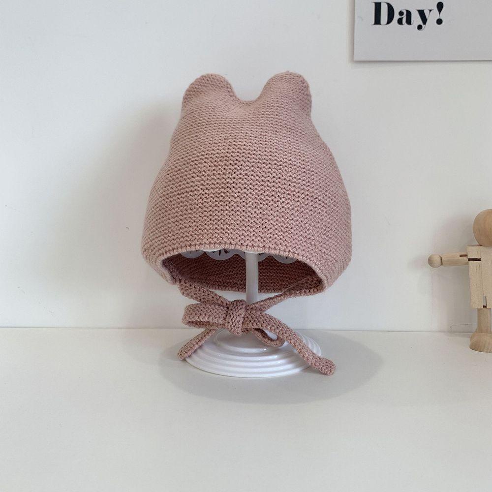 Anemone Mũ Dệt Kim Màu Trơn Bảo Vệ Tai Thời Trang Thu Đông Cho Bé