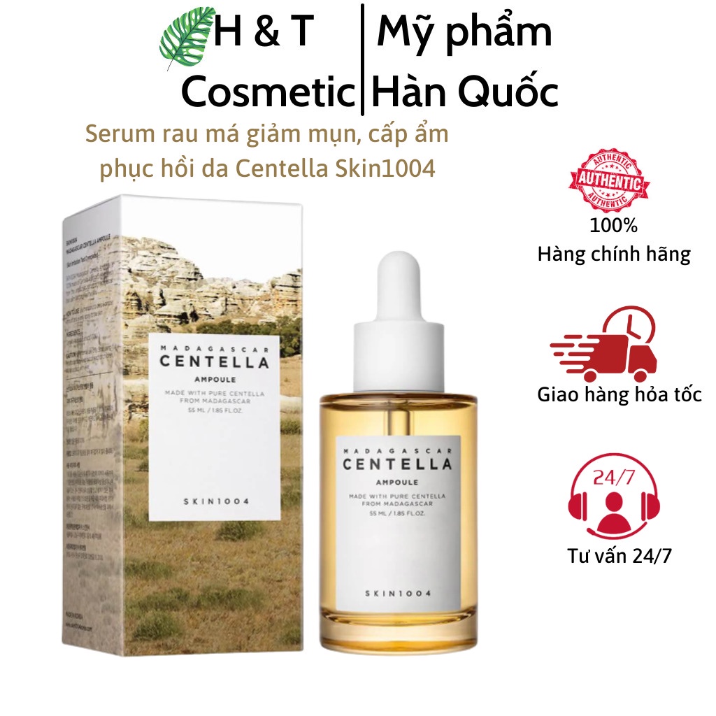 Serum Centella tinh chất rau má Skin1004 Hàn Quốc cấp ẩm dưỡng trắng giảm mụn phục hồi da giúp da mềm mịn