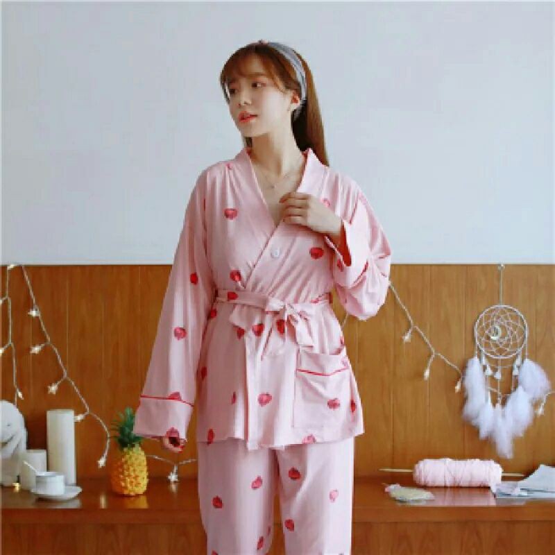 Áo Choàng Ngủ Kiểu Kimono Chất Liệu Pp Hàng Ngày