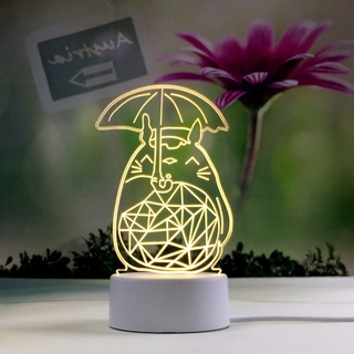 Đèn Led 3D Cổng sạc USB họa tiết độc đáo