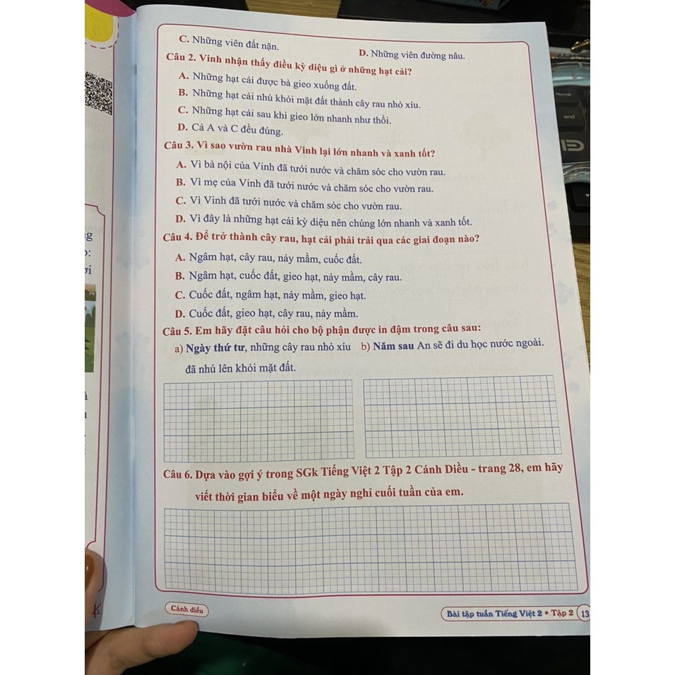 Sách - Combo Bài tập tuần tiếng việt 2 ( Cánh diều )