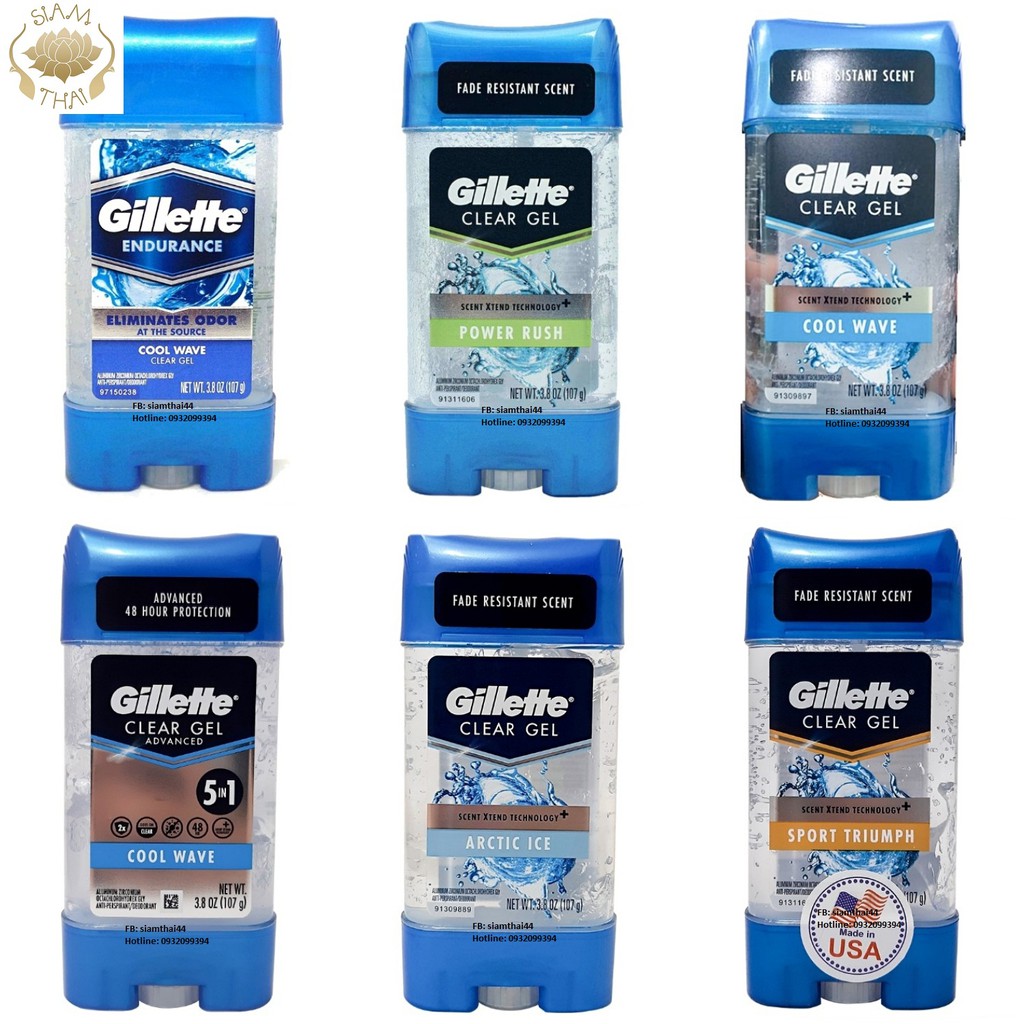 Lăn Khử Mùi Gillette Clear Gel 107g USA MỸ