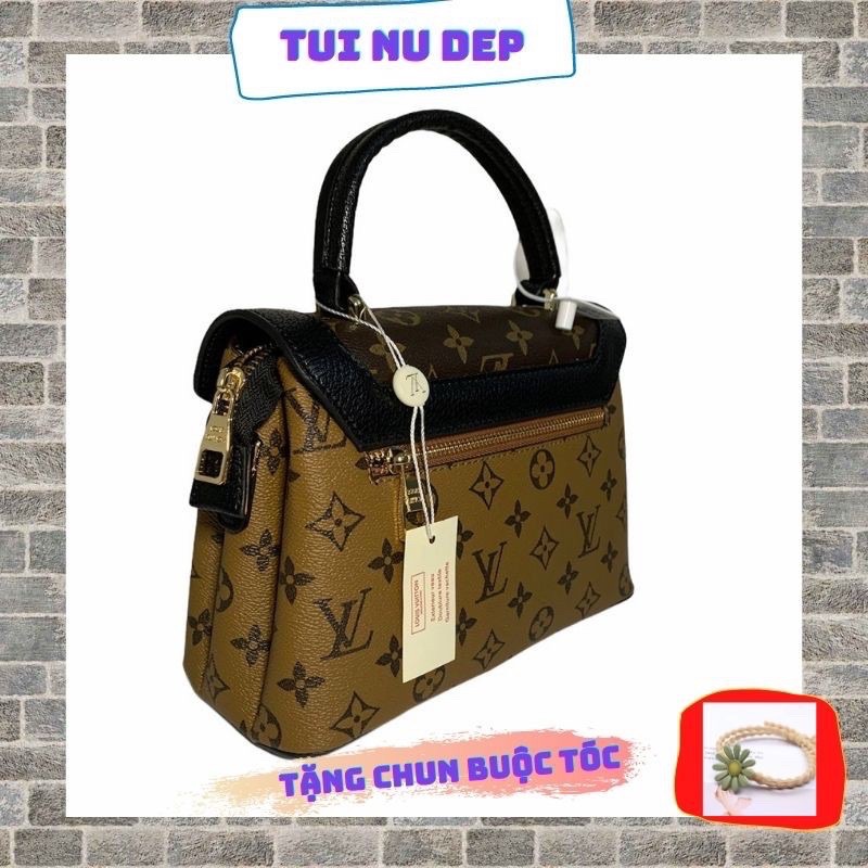 Túi xách nữ cao cấp 💖 FREESHIP 💖Túi Đeo Chéo Nữ Da Cao Cấp hàng Loại 1 giá rẻ chất liệu da phối họa tiết khoá vàng | BigBuy360 - bigbuy360.vn