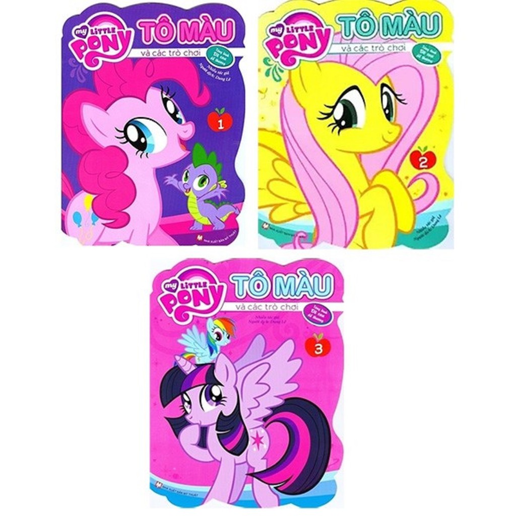 Sách - Combo My Little Pony - Tô Màu Và Các Trò Chơi (Bộ 3 Cuốn)