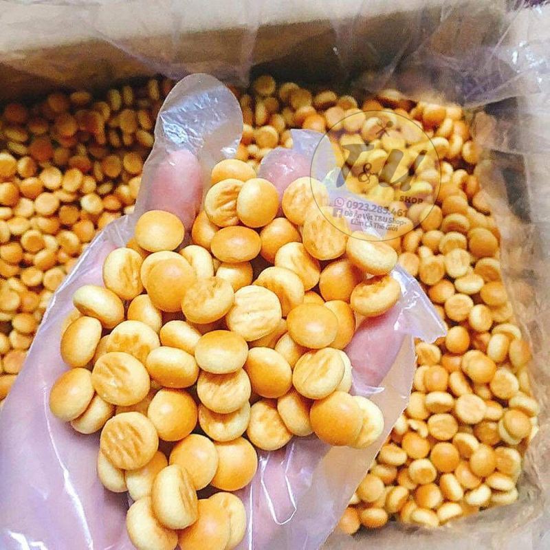 1KG Bánh Hạt Ngọc Túi Zip Bạc - Trai Đẹp Snack