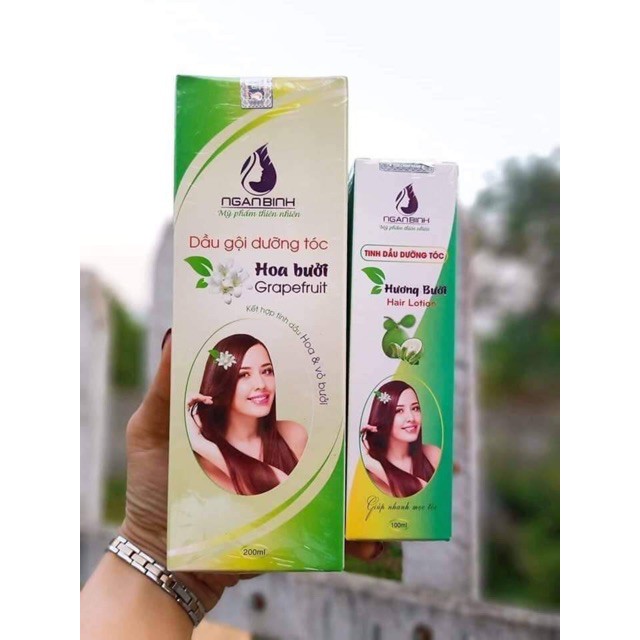 Tinh dầu bưởi, Dầu gội bưởi, dầu xả sữa dừa chính hàng công ty mỹ phẩm Ngân Bình ( Có tem điện tử ) . | BigBuy360 - bigbuy360.vn