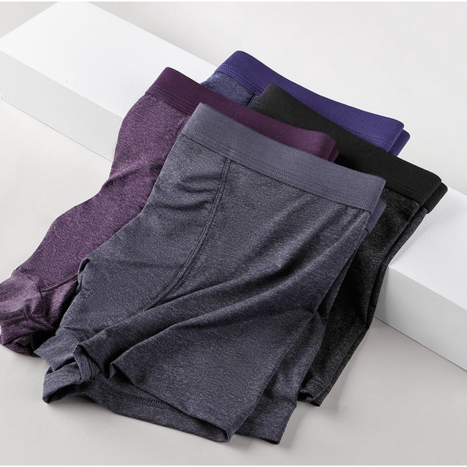 Hộp 4 quần lót nam HOA TIÊU, quần boxer chất thun co dãn 4 chiều mềm mại, mát lạnh, màu sắc sang chảnh quyến rũ.