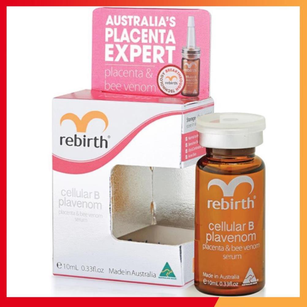 Serum tế bào gốc Nhau thai cừu và Nọc ong Rebirth 6 chai*10ml - Úc