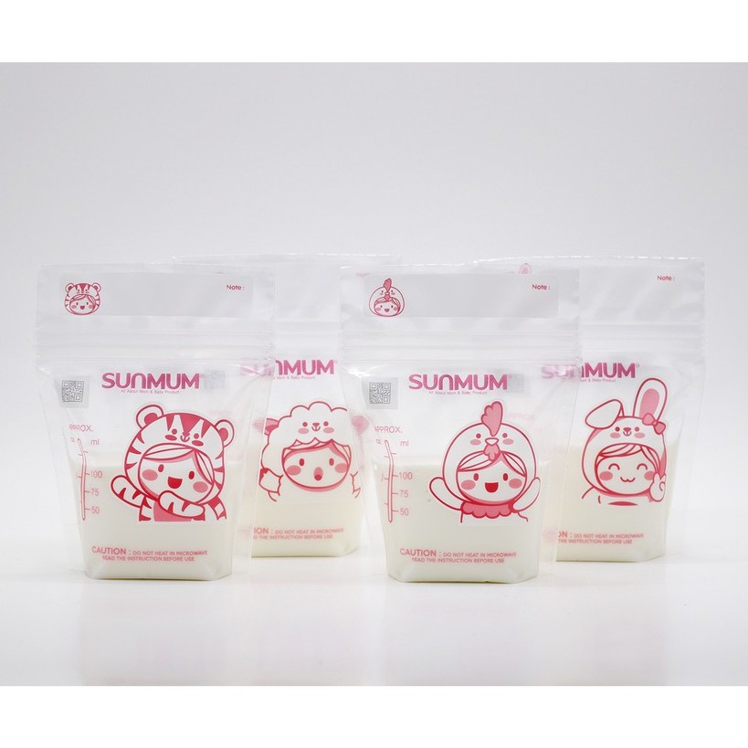 Túi trữ sữa Sunmum Thái Lan mẫu mới - tiệt trùng gấp 1.5 lần mẫu cũ