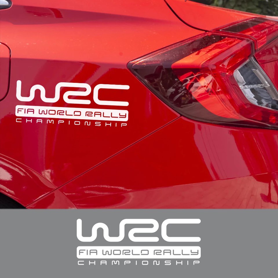 Bộ 2 Tem dán cửa xe ô tô WRC