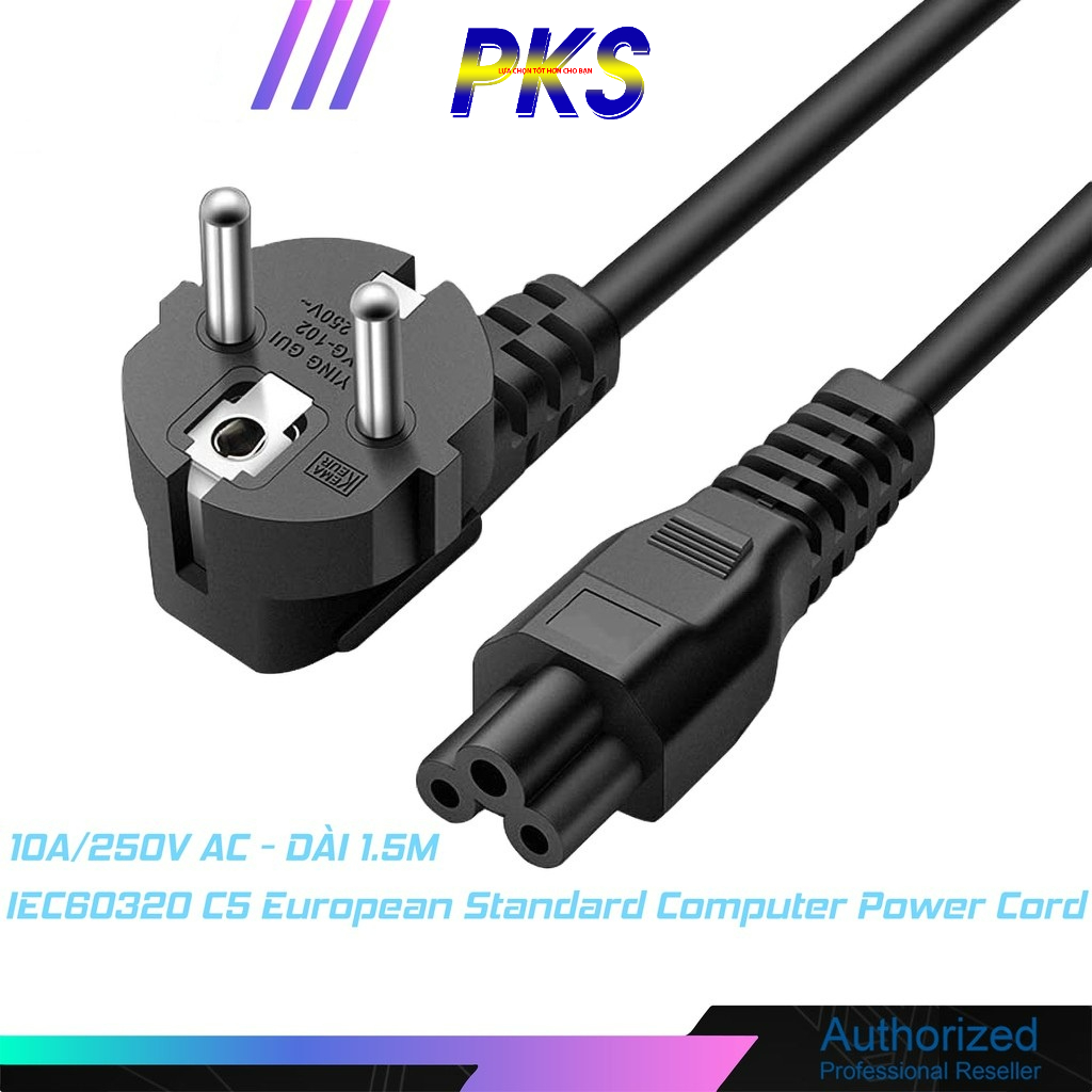 Dây Nguồn Laptop dài 1-5m màu đen