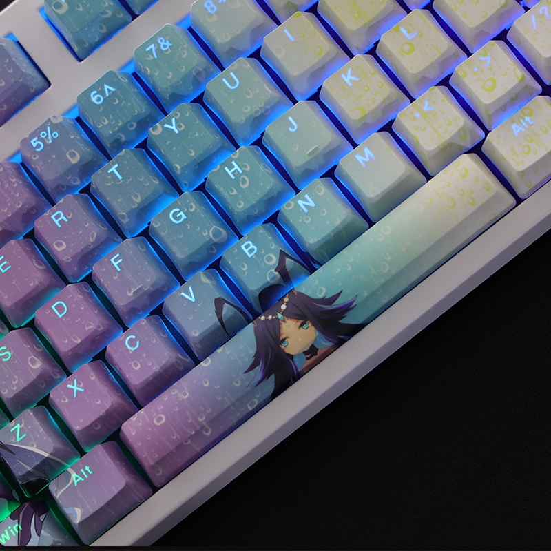Water Yaksha FaNan Keycaps Cherry Cấu hình Genshin Impact Anime PBT Dye Phụ Bàn phím cơ học Keycap