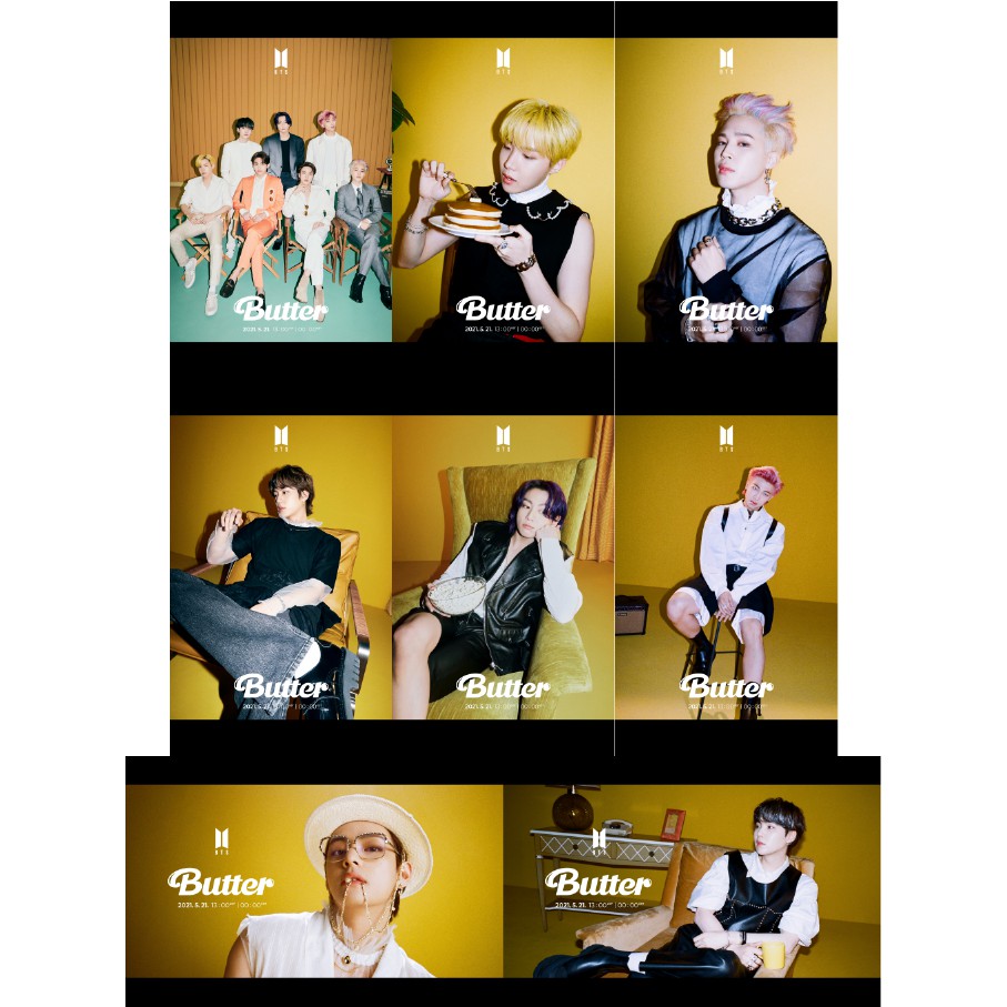 Poster BTS Butter tranh khổ A3