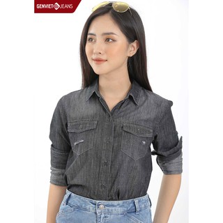 Áo sơ mi Jeans dài tay Nữ TA123J531 GENVIET