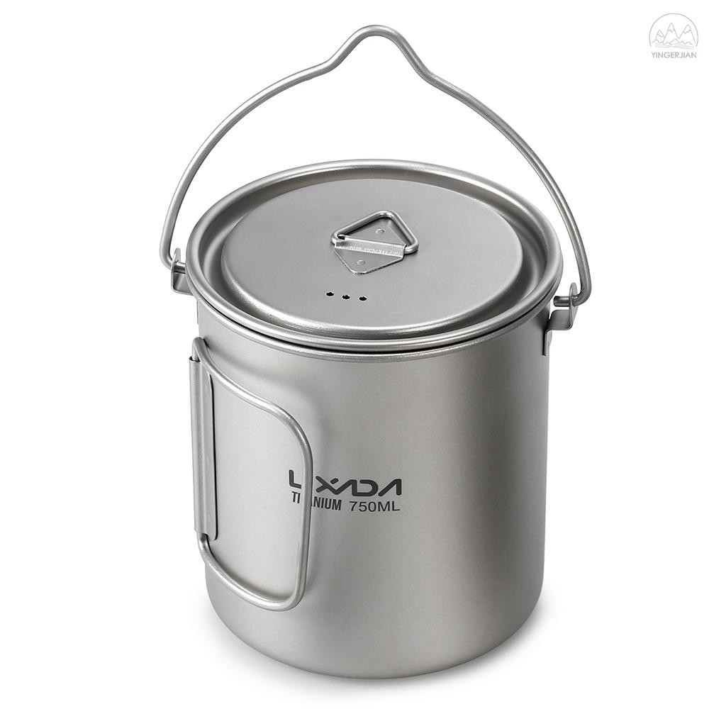 Nồi Titanium 750ml Có Thể Gấp Gọn Tiện Lợi Cho Dã Ngoại