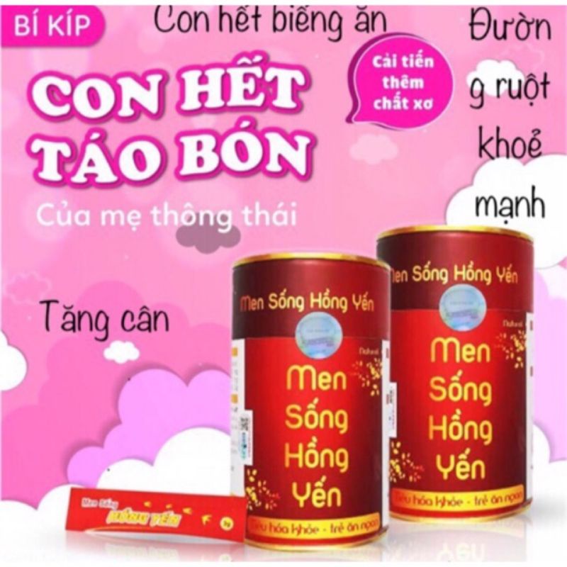 Combo 3 hộp men sống Hồng Yến Cầu Bình An (giúp trẻ ăn ngon hấp thụ tốt, không bị táo)