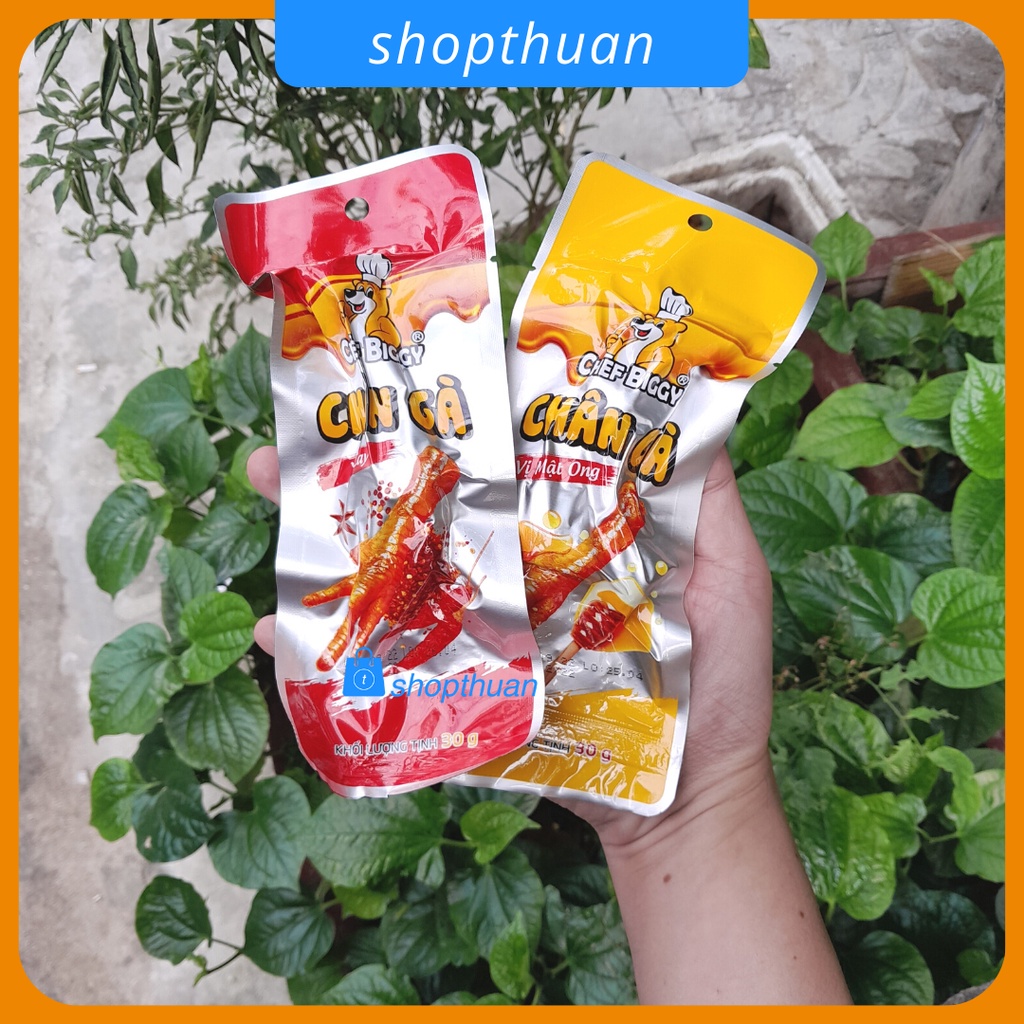 HCM - Chân gà Chef Biggy 30g vị mật ong, vị cay, phô mai, bbq - chân gà ăn liền