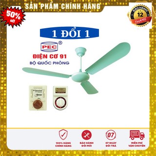 [ RẺ= BỀN - ĐẸP ] Quạt Trần Điện Cơ 91 QT1400- Bộ Quốc -Phòng - 77w- Quạt Đẹp -Chắc -Khỏe -Bền,giá rẻ,Bảo Hành 12 Tháng