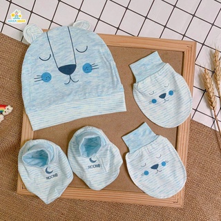 Mũ, bao chân bao tay Moon cho bé sơ sinh - Phụ kiện mũ, set bao tay bao chân cho bé