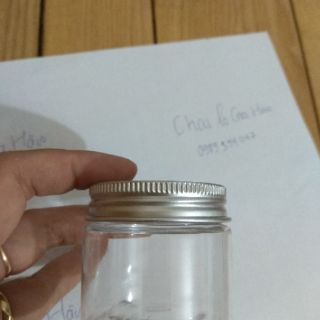 Hũ pet 50gr nhựa trong ,nắp nhôm bạc