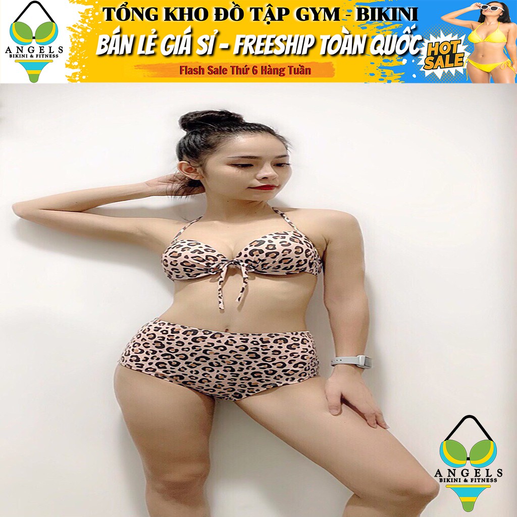 Bikini Bộ Đồ Bơi Hai Mảnh Họa Tiết Beo Freesize BHV027 [ Giá Sỉ ]